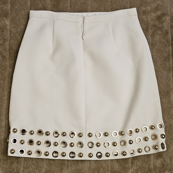 NEW tags Michael Kors COLLECTION RUNWAY skirt with grommets and large beads - Picture 4 of 14